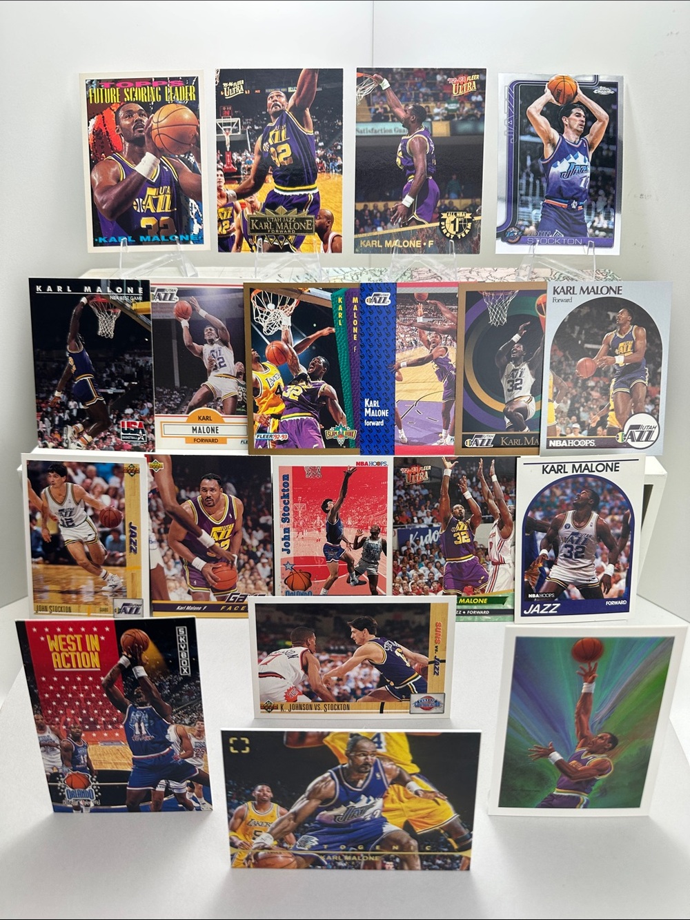 Utah Jazz Karl Malone/John Stockton vintage lot of 19
